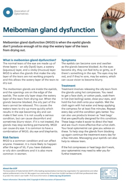 Meibomian Gland Dysfunction